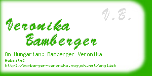 veronika bamberger business card